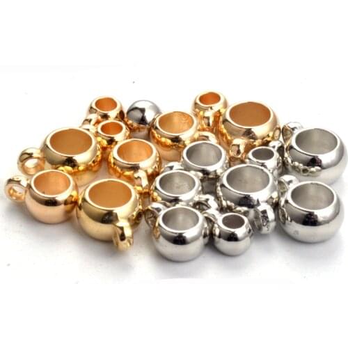 50pcs/lot Clip Clasp Necklace Connector Bail Beads Charms Big Hole Beads Jewelry Accessories CCB Pendant Clip & Pendants Clasps