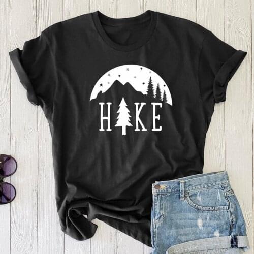 Hike 100% Cotton T-shirt Fashion Summer Short Sleeve Unisex Graphic Outdoorsy Tee Top Casual Women Adventure Tshirt Dropshipping