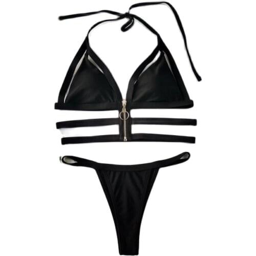 Womens Sexy Black One Piece Swimsuits Hollow Out Bikini Bathing Suit Swimwear Monokini