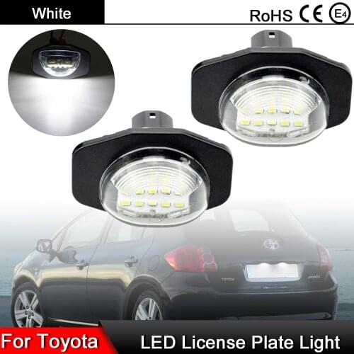 1 Pair For Toyota Alphard Auris Corolla Wish Sienna Urban Cruiser For Scion XB XD White LED Number License Plate Light