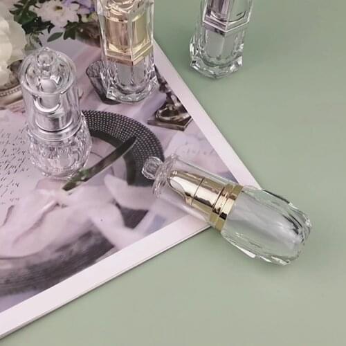1 Pcs of 10ML acrylic push-type dropper essential oil bottle, aromatherapy liquid, transparent essence, cosmetics, empty bottle