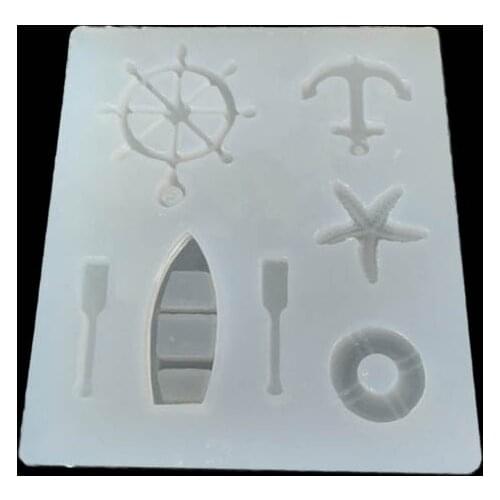 1pc Sea style Rudder Anchor Fashion Scrapbooking Silicone Mould DIY Resin Decorative Craft Jewelry Making epoxy resin molds