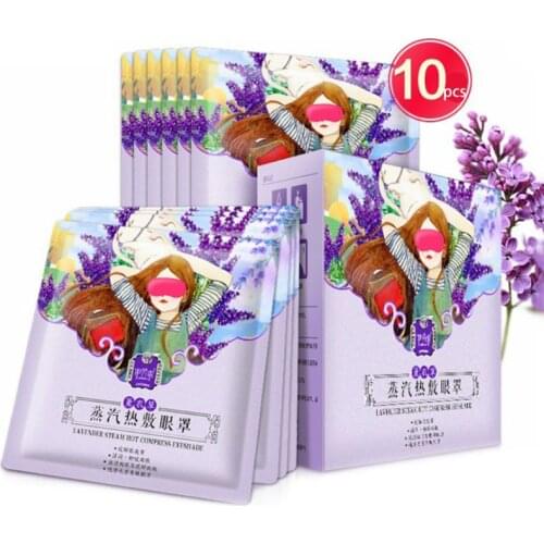 10 Pcs Steam Eye Mask Warming Fragrance Sleep Spa Patch for Tired Eyes Relaxing