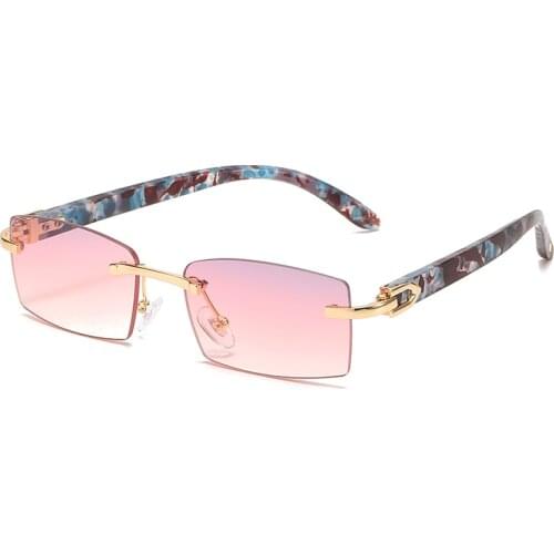 2021 New Fashion Rectangle Sunglasses Women Men Square Gradients Lens Alloy PC Frame Leopard Luxury Elegant Brand Designer UV400