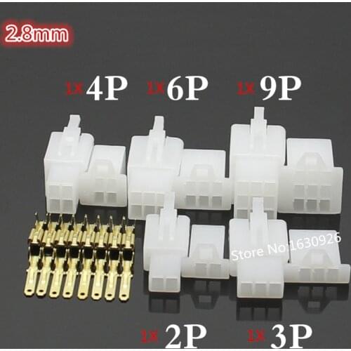 5set 2.8mm 2/3/4/6/9 Way/pin electrical wire auto/car Connector for E-Bike,Automobile,Motorcycle etc