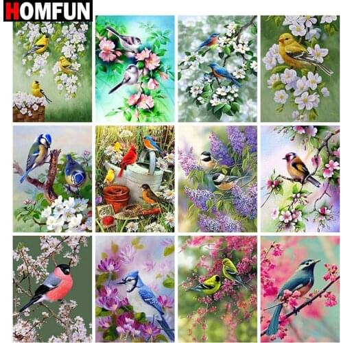 HOMFUN Full Square/Round Drill 5D DIY Diamond Painting "Animal bird landscape map" Embroidery Cross Stitch 5D Home Decor Gift