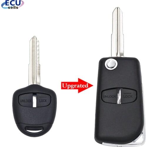 Car Key For Mitsubishi Pajero Sport Outlander Grandis ASX 2 Buttons Modified Flip Folding Remote Key Shell Case