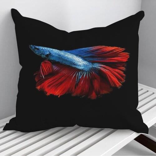 Betta Splendens Throw Pillows Cushion Cover On Sofa Home Decor 45*45cm 40*40cm Gift Pillowcase Cojines Dropshipping