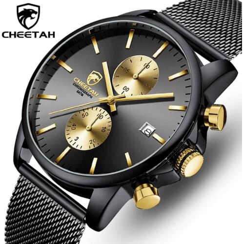 CHEETAH Men’s Watches Top Luxury Brand Sports Waterproof Quartz Watch Men Chronograph Business Wristwatch Relogio Masculino