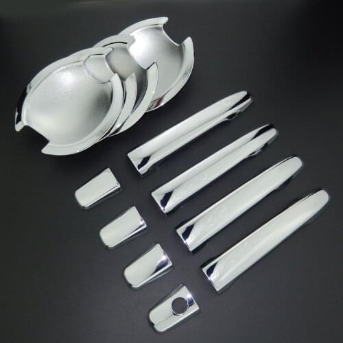 For Mitsubishi RVR / ASX 2010-2016 ABS Chrome Side Door Handle Cover & Door Bowl Cover Trim Car Styling 2011 2012 2013 2014 2015