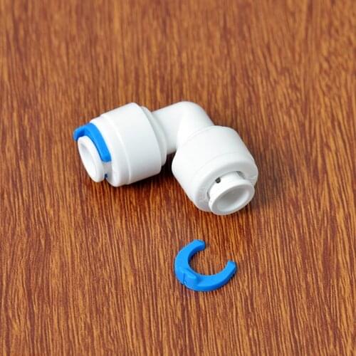 Fit 1/4" 6.35mm OD Tube 90 Degree Elbow POM Quick Fitting Connector For Aquarium RO Water Filter Reverse Osmosis System