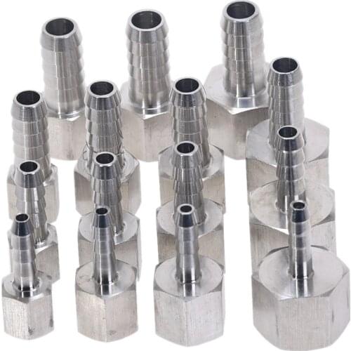 Stainless Steel Pipe Fittings 304 BSP Female Thread X Barb Hose Tail Reducer Pagoda Joint Coupling Connector