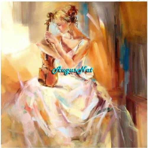 Guitar girl diamond painting full square musical wall art decor 5d diy diamond dotz kit mosaic oil painting on canvas abstract