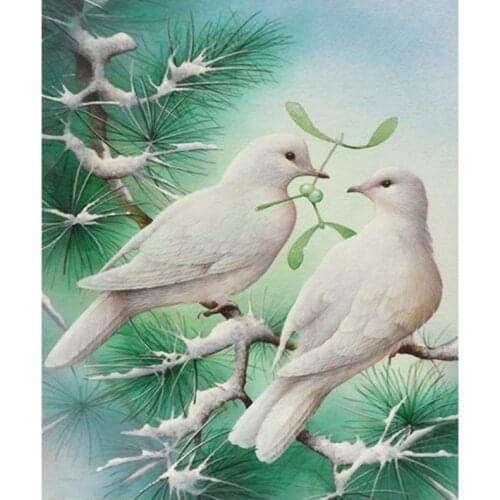 Birds diamond painting pigeon lovers rhinestone embroidery full dove mosaic sticker decor diamond dots poster wall paper diy