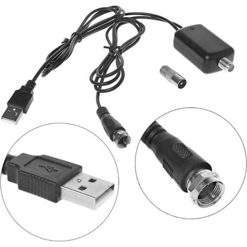 25dB Indoor Digital TV Antenna HDTV Signal Amplifier Booster Adapter for DVB-T DVB-T2 ATSC PAL TV Fox Antenna With USB