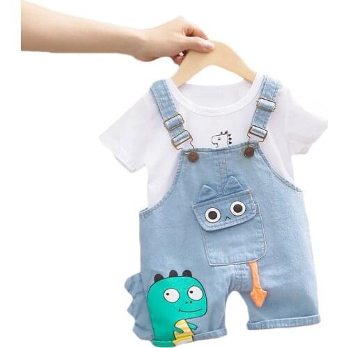 Lawadka Baby Boy Clothing Sets Infants Newborn Boy Clothes Shorts Sleeve Tops Overalls 2Pcs Outfits Summer Cartoon Clothing 2020