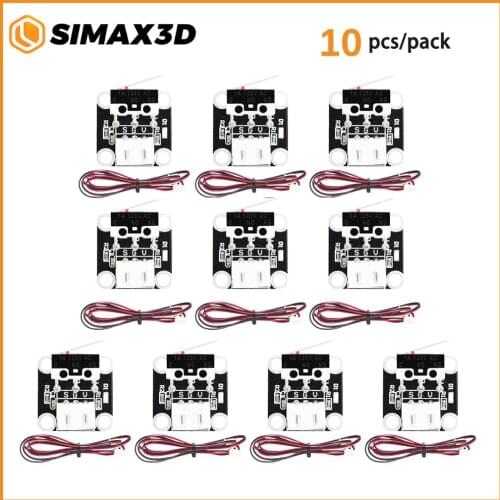 10Pcs 3D Printer Parts X/Y/Z Axis End Stop Limit Switch 3Pin N/O N/C Control Easy to Use Micro Switch for Creality CR-10 Ender 3