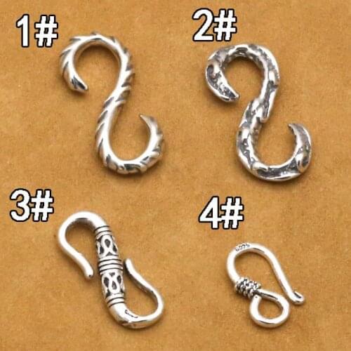 Handmade 100% 925 Silver Jewelry Hook Sterling Silver Jewelry Claps Pure Silver DIY Jewelry S Hook