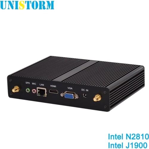 Fanless Mini PC Intel Celeron N2810 Dual Core J1900 Quad Core 2.0GHz Windows7/8/10 Mini Computer Dual HDMI WiFi Dual LAN TV Box