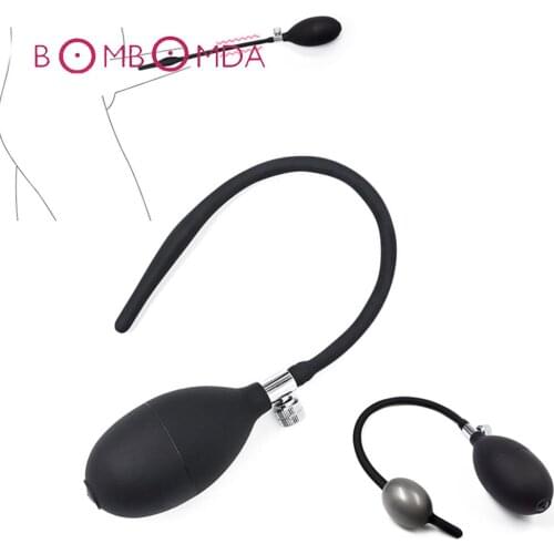 Mens Inflatable Urethral Catheter Sounds Penis Plug Inflate Urethral Penis Dilators Chastity Masturbator Adult Sex Toys For Men