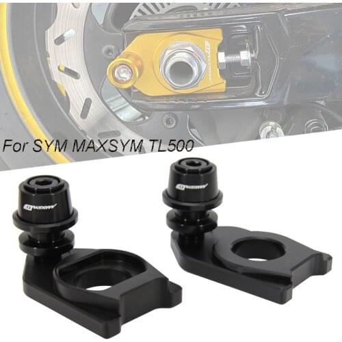 New Motorcycle Chain Adjustment Block Frame Swingarm Spools Sliders For SYM MAXSYM TL 500 TL500 2020