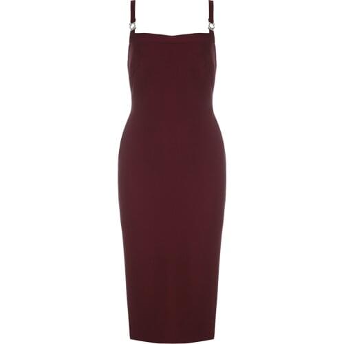 New Summer Women Sleeveless Bodycon Bandage Dress 2021 Sexy Spaghetti Strap Club Party Dress