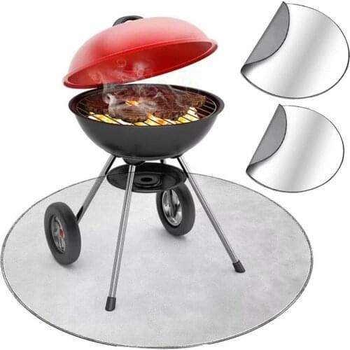 Fire Pit Mat Fireproof Cloth Heat Shield Protect Grass Patio Deck for Fireplace Stove Outdoor Camping Barbecue Accessories