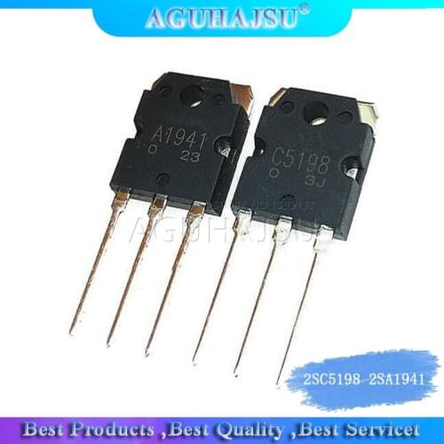 10PCS 5pairs 2SC5198 2SA1941 TO3P (5PCS A1941 + 5PCS C5198) TO-3P Transistor original authentic