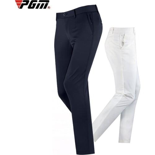 PGM Men Casual Fit Golf Long Pants High-elastic Sports Casual Trousers Thicken Slim Zipper Pocket Golf Pants D0962