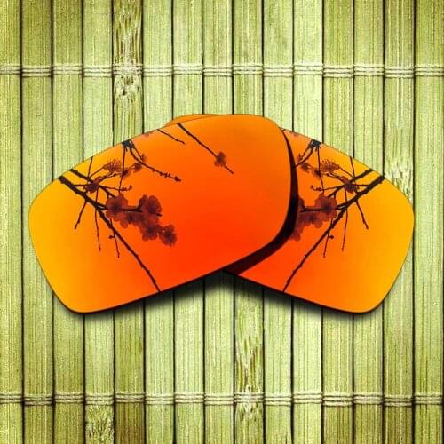 Polarized Replacement Lense For-Oakley Crankcase Sunglasses Frame True Color Mirrored Coating - Fire Red Color Options