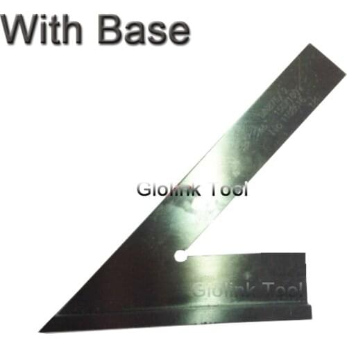 DNI standard 120*80mm 45 degree Square with wide base Stainless Steel 45 degree Industrial Square Protractor