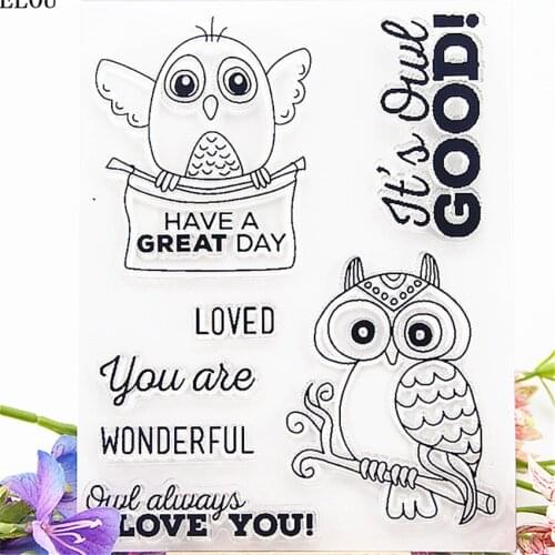 PANFELOU Wonderful owl Transparent Silicone Clear Stamp/Seal for DIY scrapbooking/photo album Decorative sheets