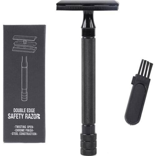 Adjustable Safety Razor Double Edge Classic Mens Shaving Mild Hair Removal Shaver It With Small Brush