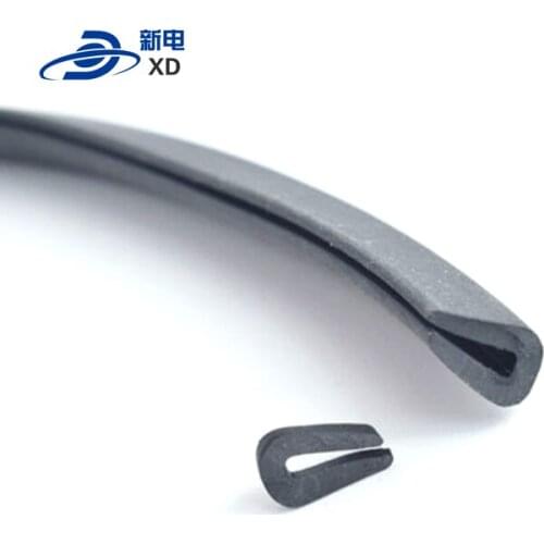 Rubber door edging for sheet metal rubber strip