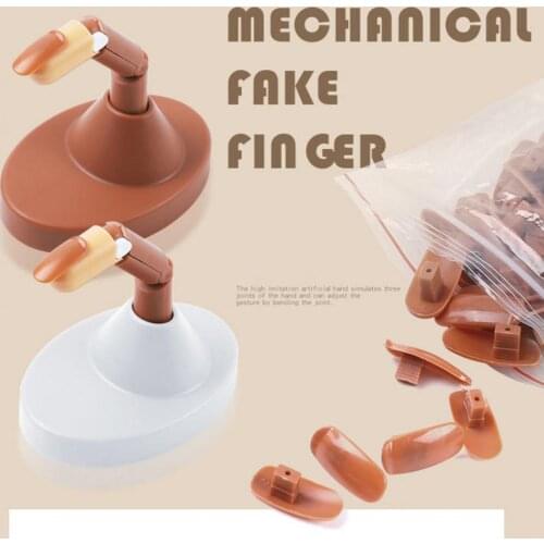Detachable Tips Mini Train Practice Hand Moveable False Nail for Salon
