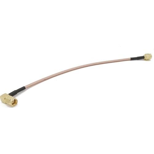 SMA Male Plug to SMA Male Plug Right Angle WiFi Antenna Cable RF RG316D Double Shield Silver Low Loss Cable 10/15/20/30/50CM