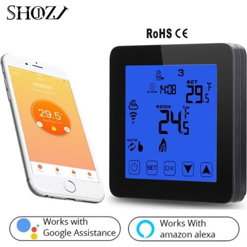 Smart house Alexa Voice Control WiFi Programmable Thermostat Environment Electric Floor Heating Temperature Control 16A 100-240V