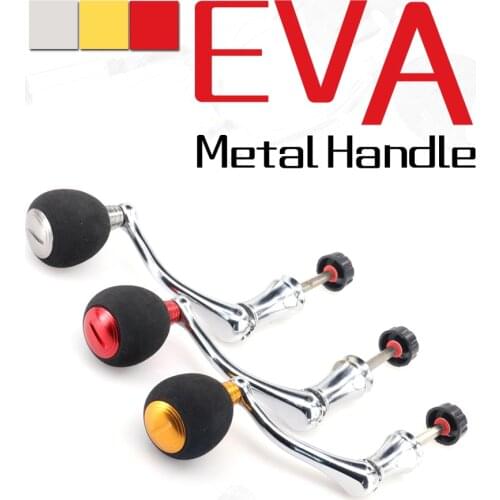 Replacement Parts Metal Fishing Reel Handle for Spinning Reels Refit with EVA Grip Pill 2000 / 3000 / 4000 / 5000 / 6000