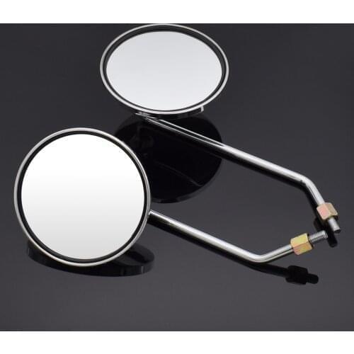 Motorcycle Back View Mirror 4.3 Inch Chrome Round Rearview Mirrors For Yamaha MT07 MT09 MT10 mt 07 09 10 mt-07mt-09 mt-10 FZ07