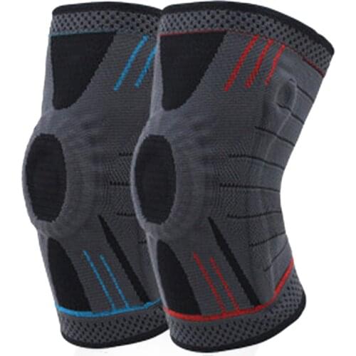 1PC Silicone Knee Brace Support Fitness Basketball For Arthritis Crossfit Gym Volleyball Tennis Sports Warm Knee Pads Protection