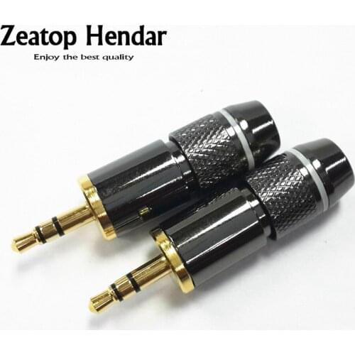 10PCS Full Copper 3.5mm 3 Pole Stereo Audio Barss Plug Jack Cable Solder Adapter Connector