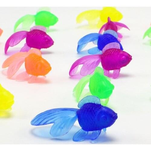10PCS PVC plastic colorful simulation goldfish model toy costume capsule toy gift gift toy kids toys for girls