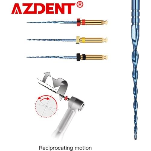 3pcs/pack Dental Reciprocating Blue Endodontic Files Niti Rotary Root canal Heat Activated
