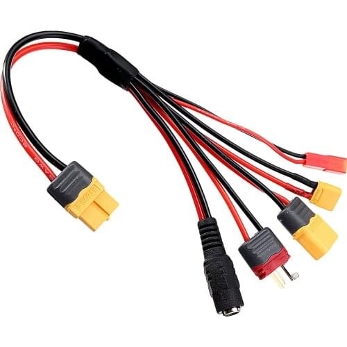 5In1 XT60/4mm Banana Plug To XT60 XT30 DC5.5 T-Plug JST Adapter Cable for RC Model SKYRC B6 B6mini B6AC ISDT 608 620 Q6 Charger
