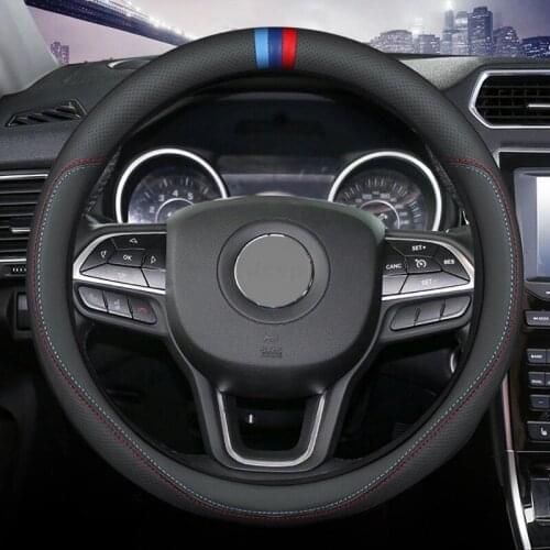 Carbon Fiber Leather Steering Wheel Cover For JEEP Wrangler Compass Grand Cherokee Renegade Patriot Protection Accessories