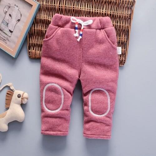 Baby Pants For Boy Girl Autumn Boys Warm Cotton Thick Pant Winter Fashion Cartoon Clothes Children Trousers Kids Fleece Pants