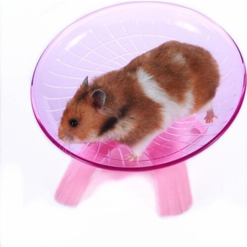 Pet Hamster Flying Saucer Exercise Wheel Hamster Mouse Running Disc Toy Cage Accessories