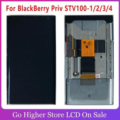 For BlackBerry Priv STV100-1/2/3/4 LCD Display Touch Screen Panel Assembly STV100-2 STV100-3 STV100-4 Free Tools