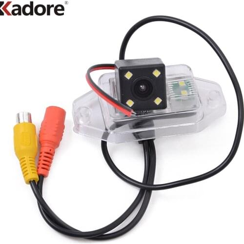 For Toyota Prado Land Cruiser J120 J 120 Car Rearview Camera HD Night Vision Back Up Rear View Reverse Cameras With 4 LED Light