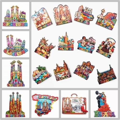 Spain Flavor Refrigerator Magnets Fridge Magnetic Tourist Souvenir Decoration Articles Handicraft Gifts